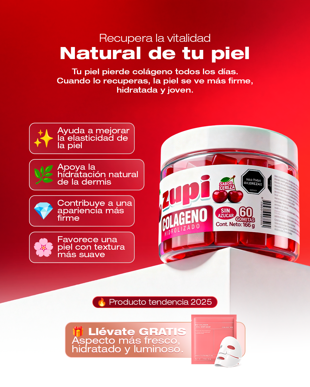 Zupi Glow Gummies- Gomitas De Colageno Hidrolizado