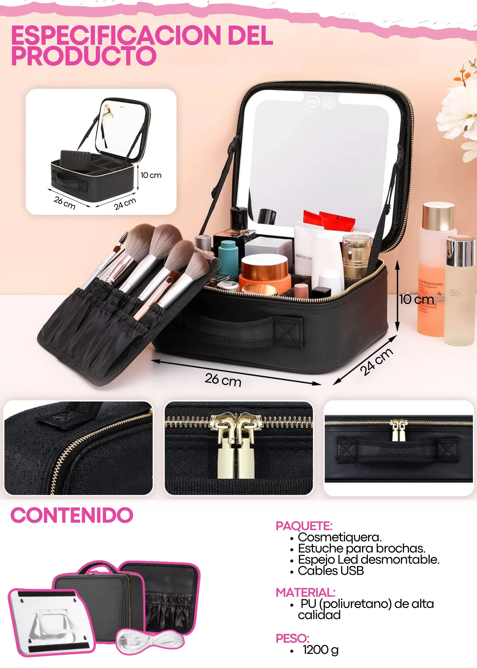 Cosmetiquera de maquillaje-GlamBox Pro™