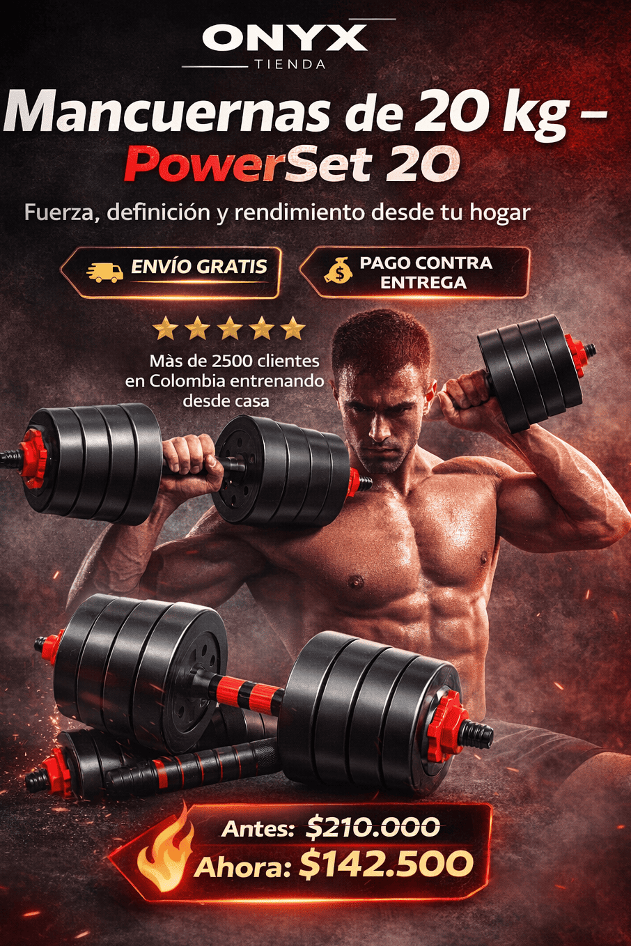 Mancuernas de 20 kg - PowerSet 20