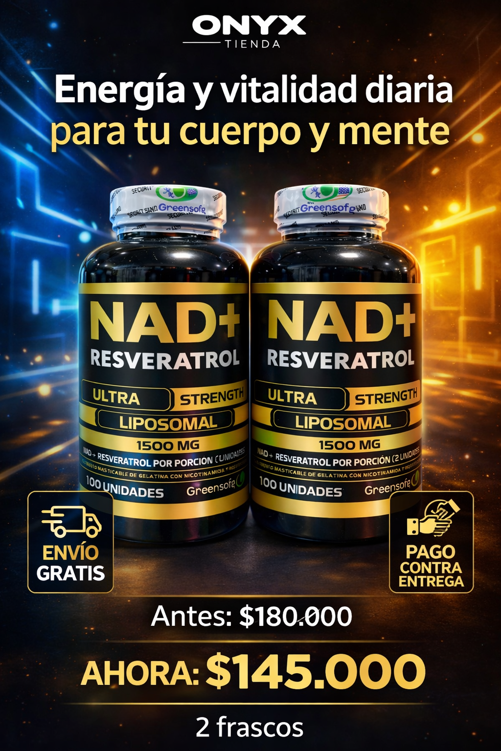 NAD+ RESVERATROL- 1500 MG