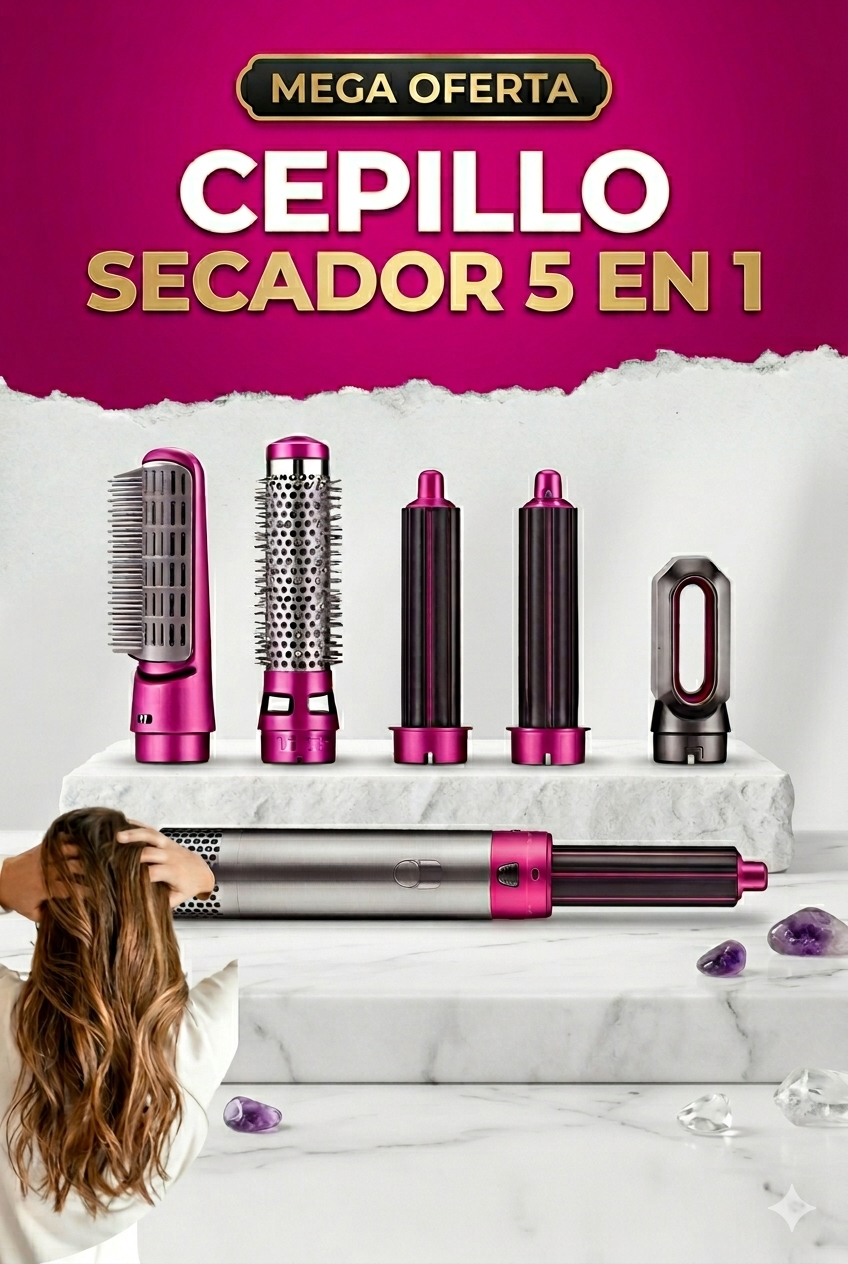 Cepillo Multifuncional 5 en 1 - AIRGLOW STYLER™