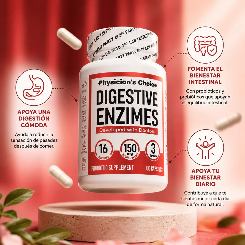 Digestive  Enzymes-Menos Hinchazon Despues de Comer